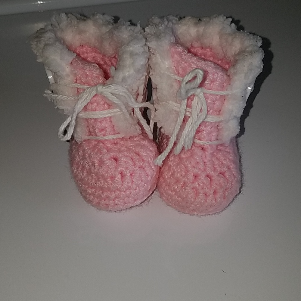 Handmade baby booties